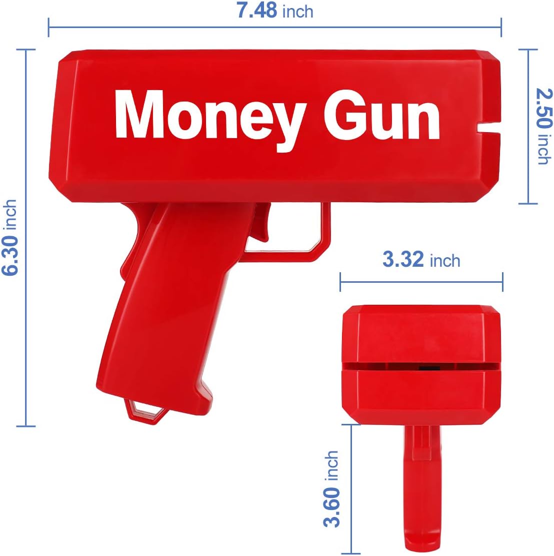Money Rain_GunMachine with 100 Pcs Play Money Cash