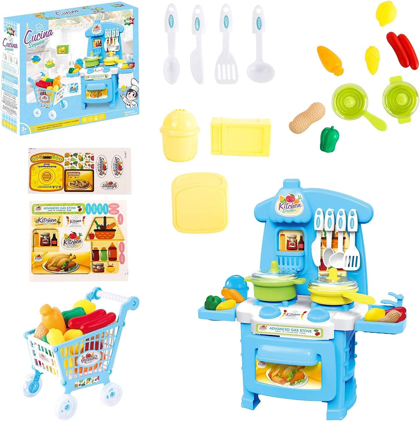 Kitchen Dream Simulation Cooking Mini Pretend Gas Stove Playset