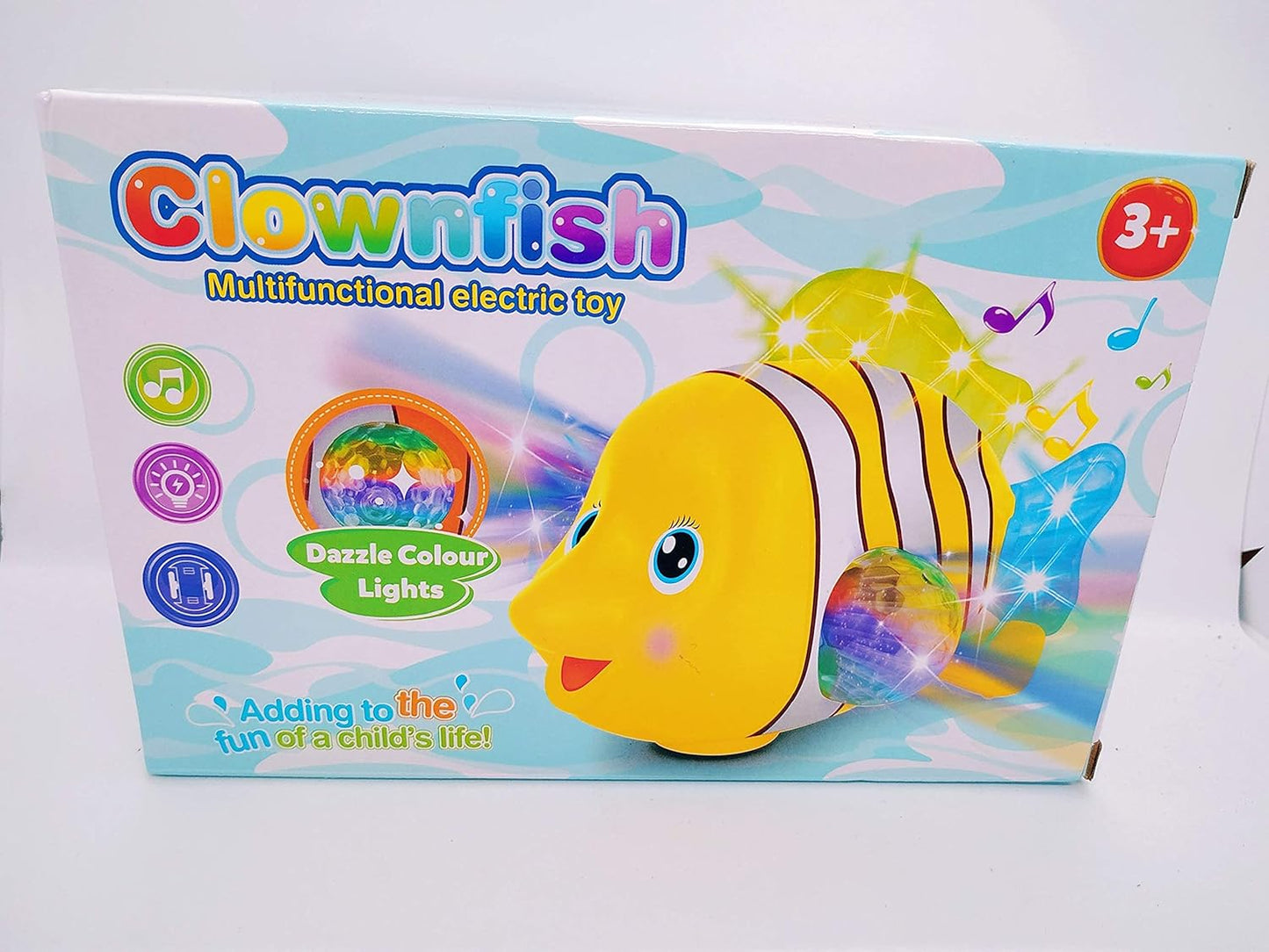 Nemo Fish Orange Colour Moving Rotating Light and Sound