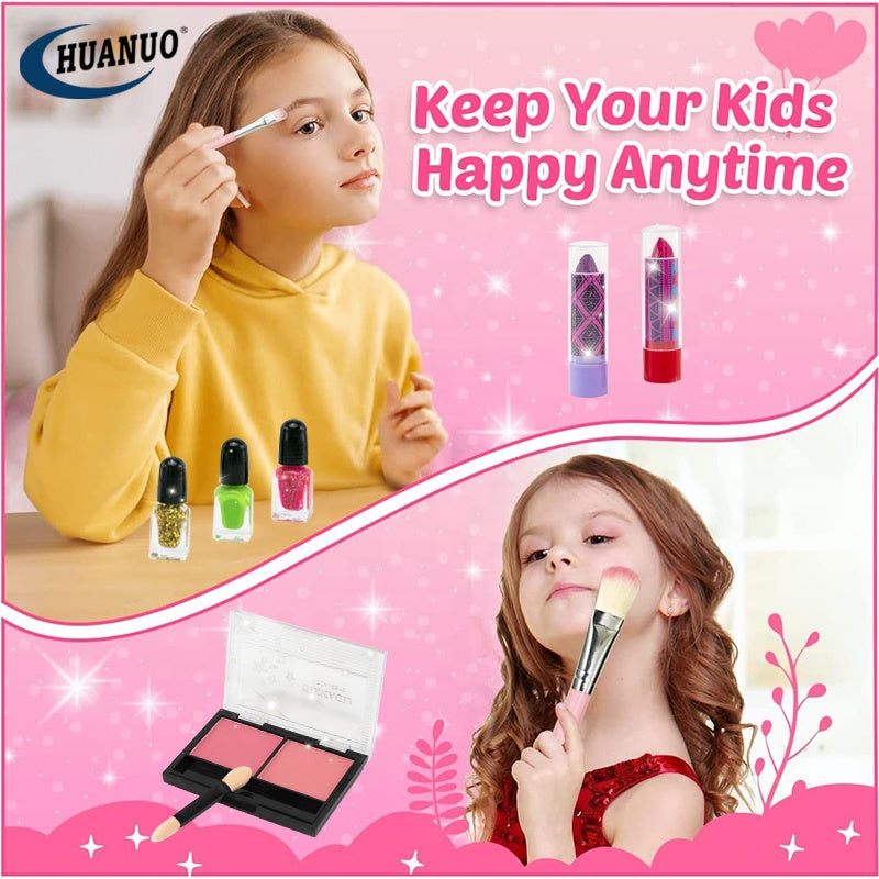 Real Washable Makeup Set Girls Toys Princess Dress up Toy Makeup Kid Makeup Set