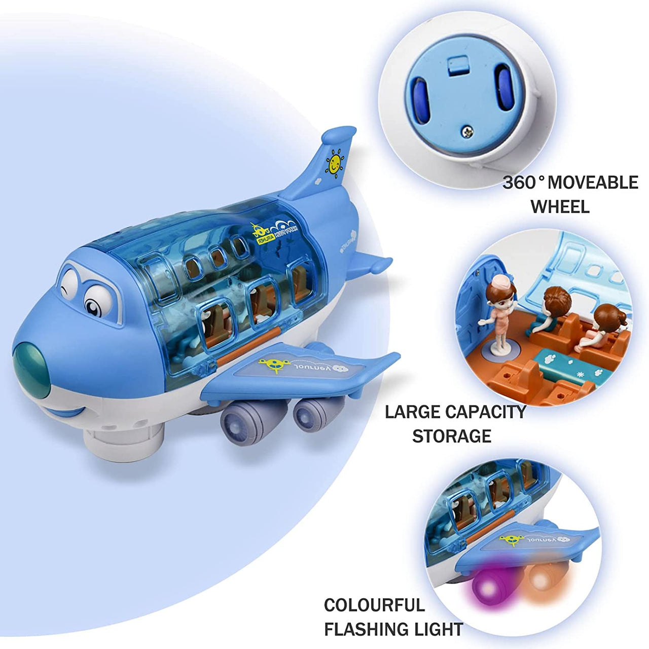 Airplane Toys 360 Degree Rotating Electric Plane Airplane