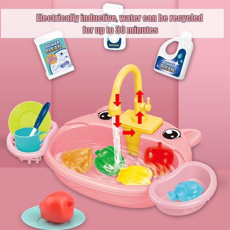 Plastic Simulation Electric Dishwasher Mini Kitchen