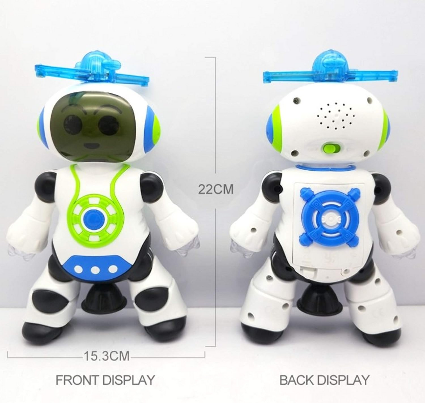 Electronic Dancing Robot With Walking And Lightning