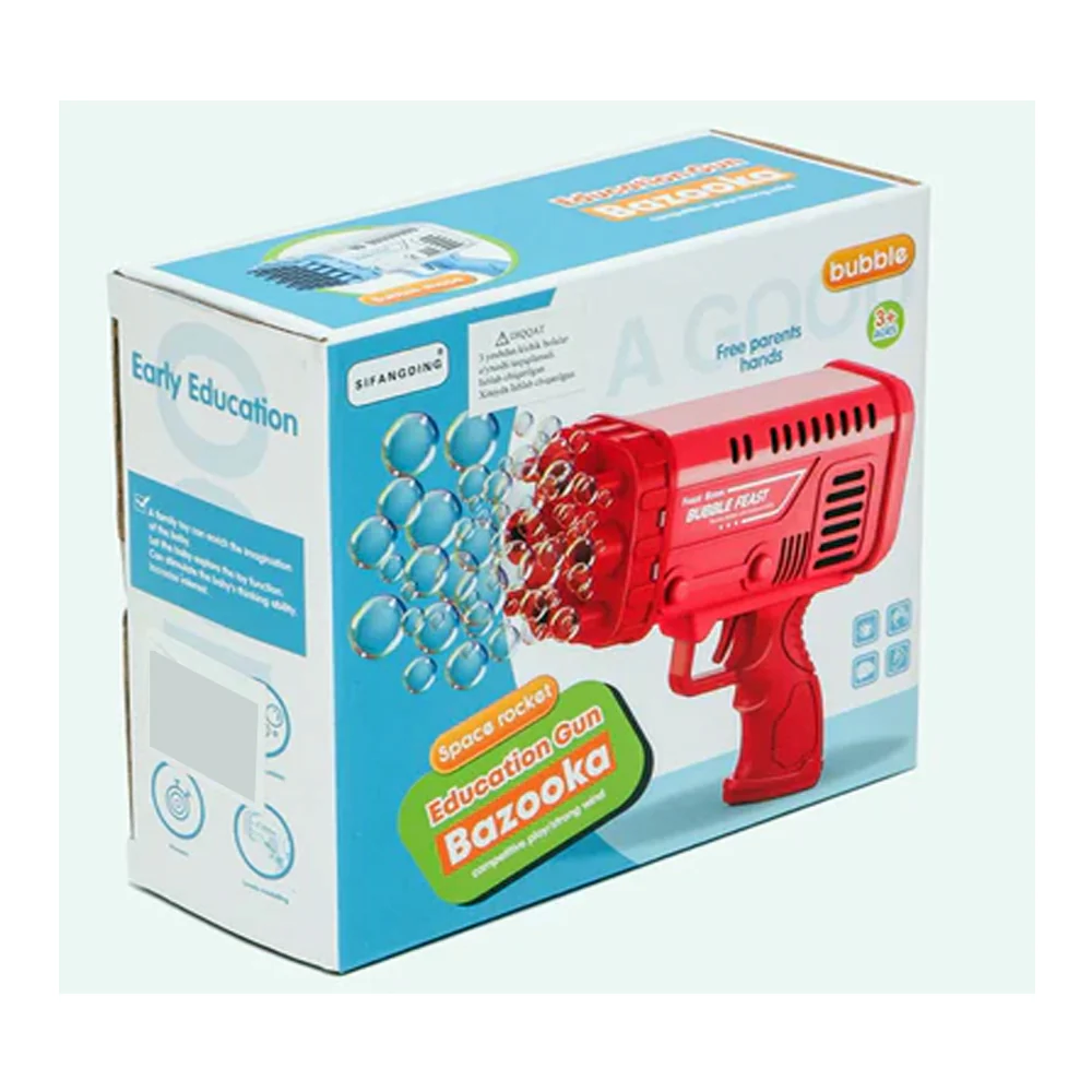 Space Rocket Bazooka Bubble Gun Toy 36 Holes