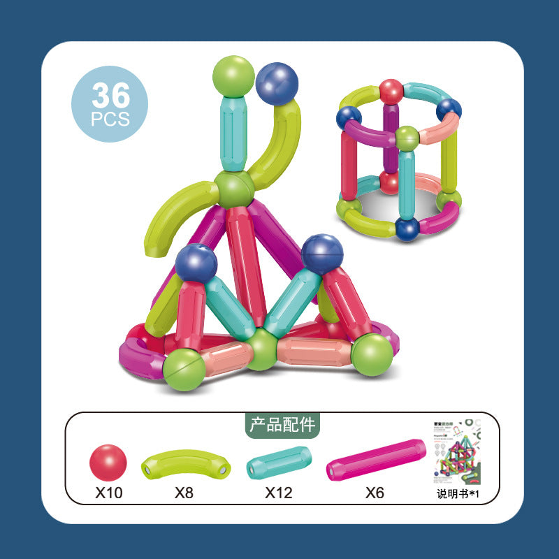 3D Magnetic Balls And Rods Set Buildings Block Magnets