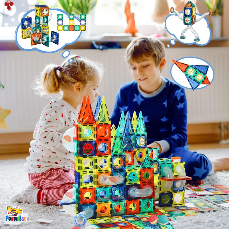 42 Pcs Set 3D Colorful Magnetic Tiles Building Blocks