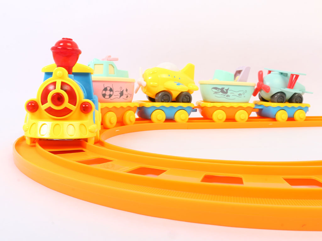 Cartoon Travel Train Animals With Sound And Light