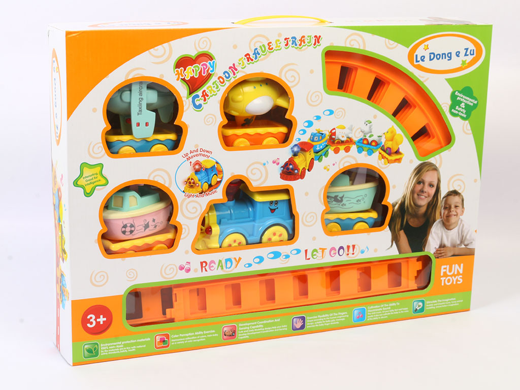 Cartoon Travel Train Animals With Sound And Light