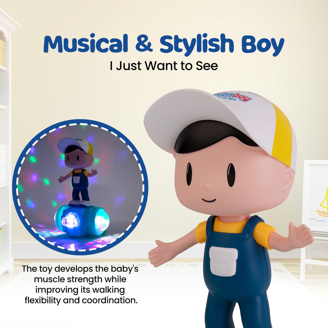 Musical Revolve and Dancing Omni Directional Boy Doll