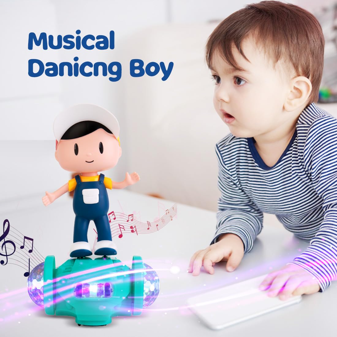 Musical Revolve and Dancing Omni Directional Boy Doll