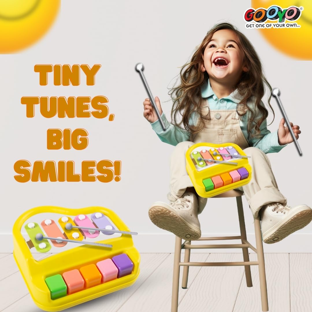2 in 1 Kids Hand Knock Piano multi color