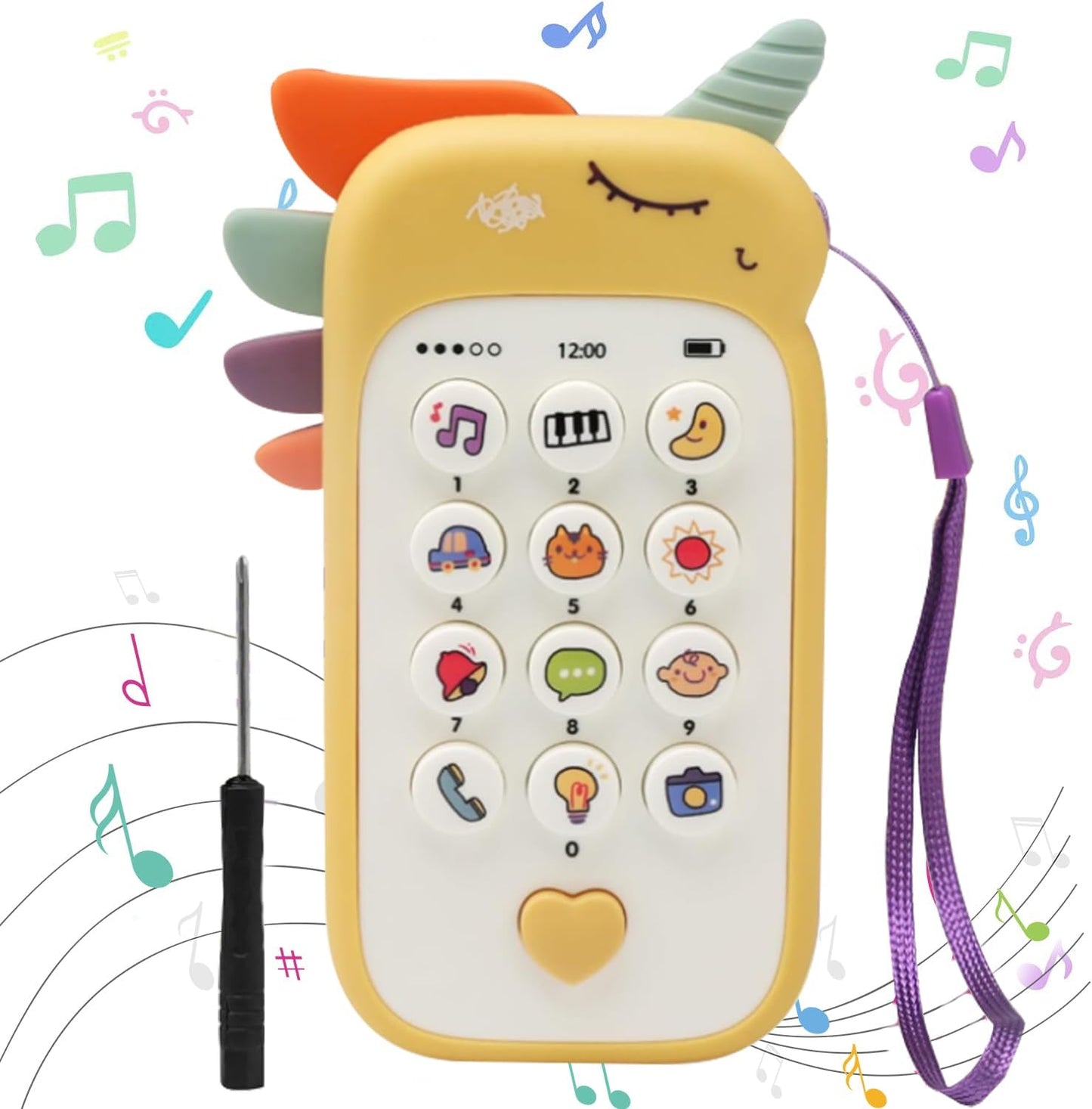 Toy Mobile Phone with Music Lights, Sound, Laughing Songs Dialogue, Various Melodies