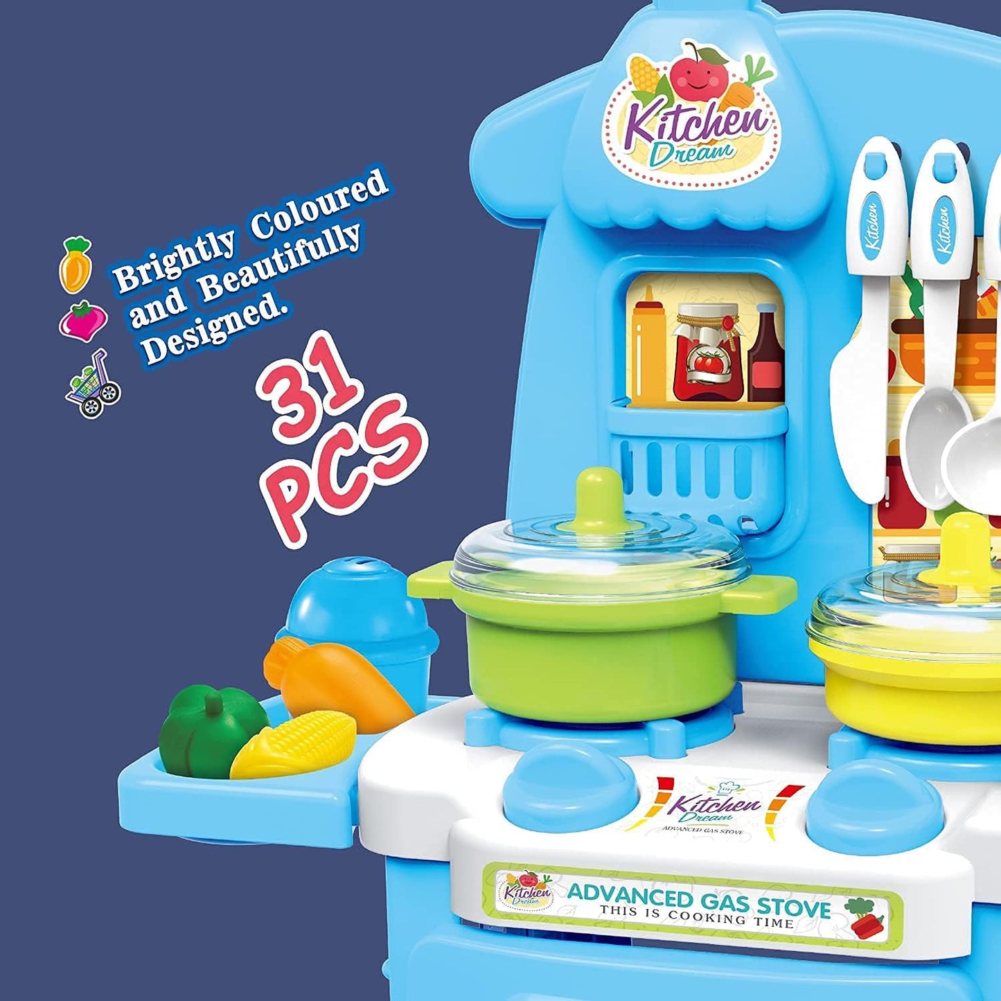 Kitchen Dream Simulation Cooking Mini Pretend Gas Stove Playset