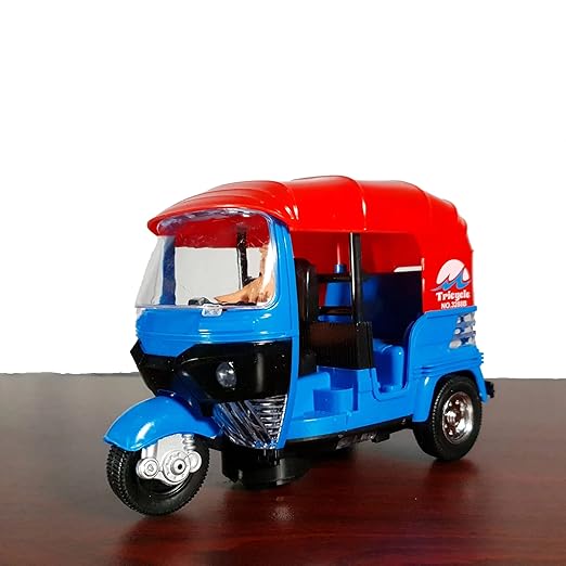 Tricycle Auto Rickshaw Toys with Attractive Light Sound Battery Operated