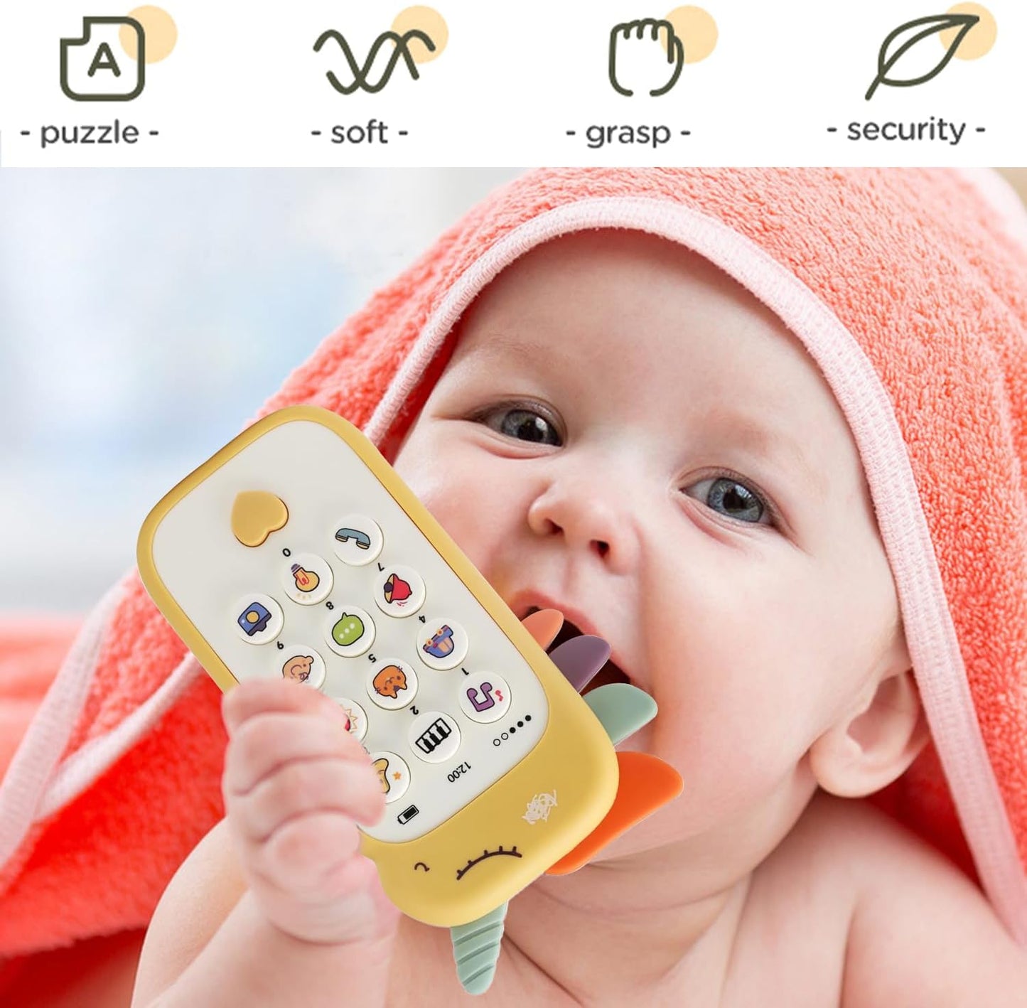 Toy Mobile Phone with Music Lights, Sound, Laughing Songs Dialogue, Various Melodies