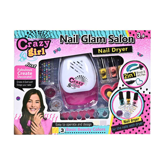 Nail Glam Salon Nail Dryer | 2in1 Nail Paint & Sticker Kit