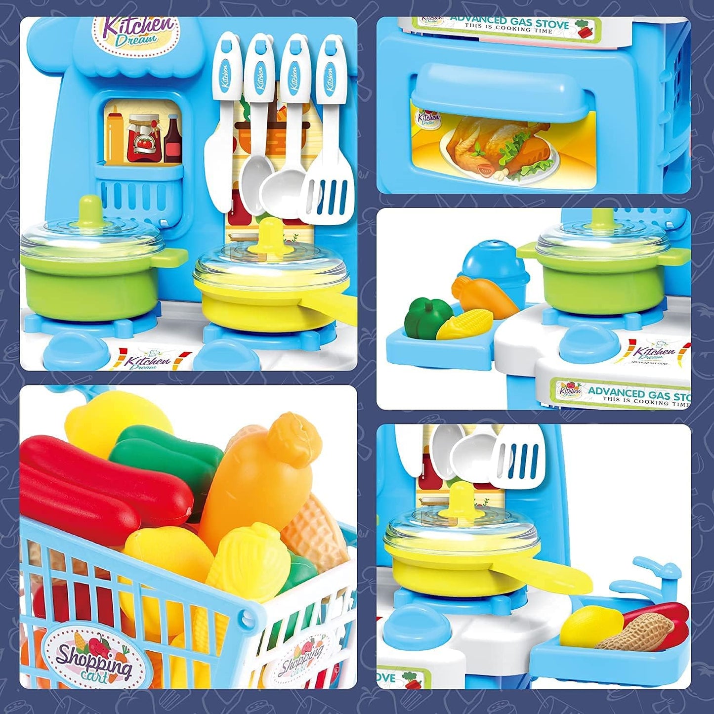 Kitchen Dream Simulation Cooking Mini Pretend Gas Stove Playset