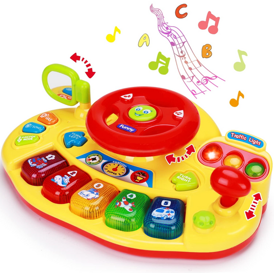 Light Up Steering Wheel Toy with Traffic Light & Sound