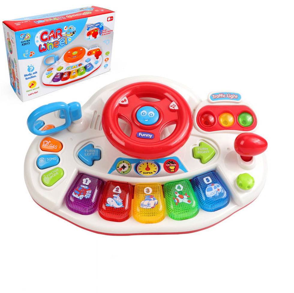 Light Up Steering Wheel Toy with Traffic Light & Sound