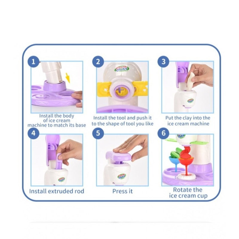 Clay Color - Ice Cream Party Set