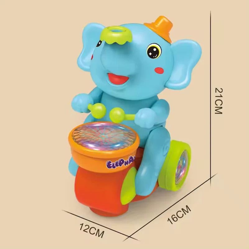 Children Elephant Musical Interactive Toy Electric with Lights Sounds Drumming Levitating Ball