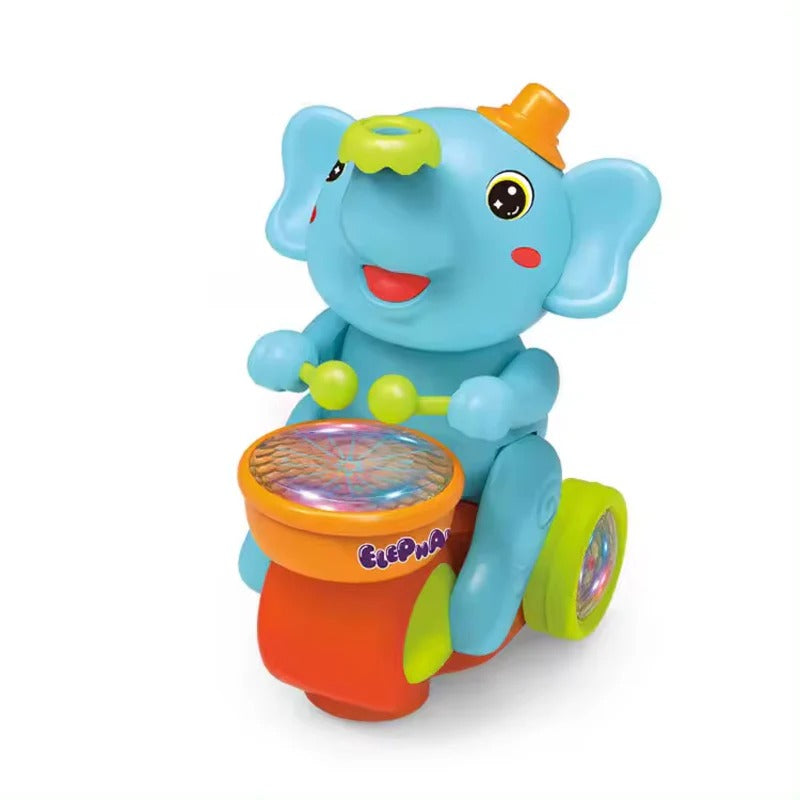 Children Elephant Musical Interactive Toy Electric with Lights Sounds Drumming Levitating Ball