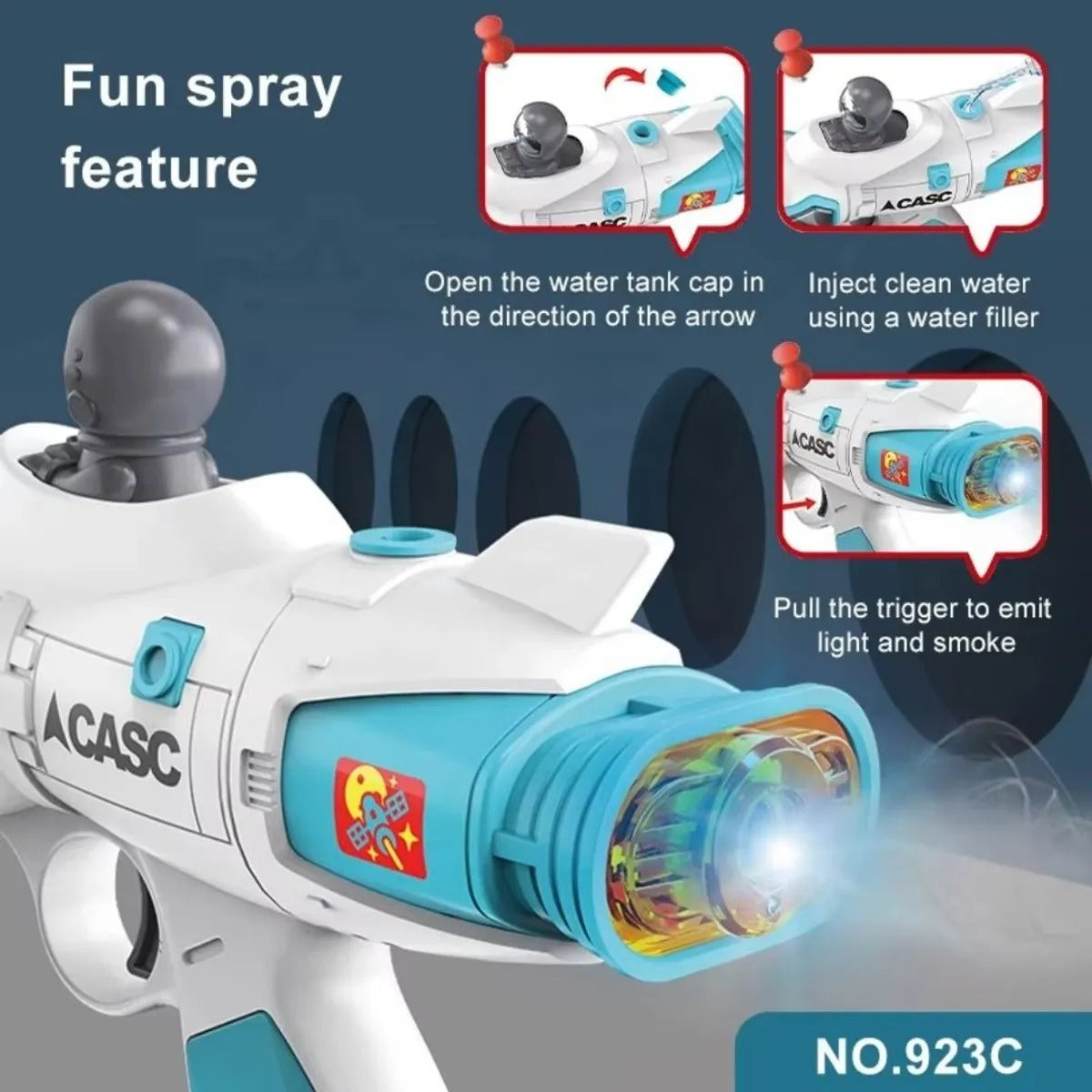 Space Exploration Gun With Light, Sound, Spray
