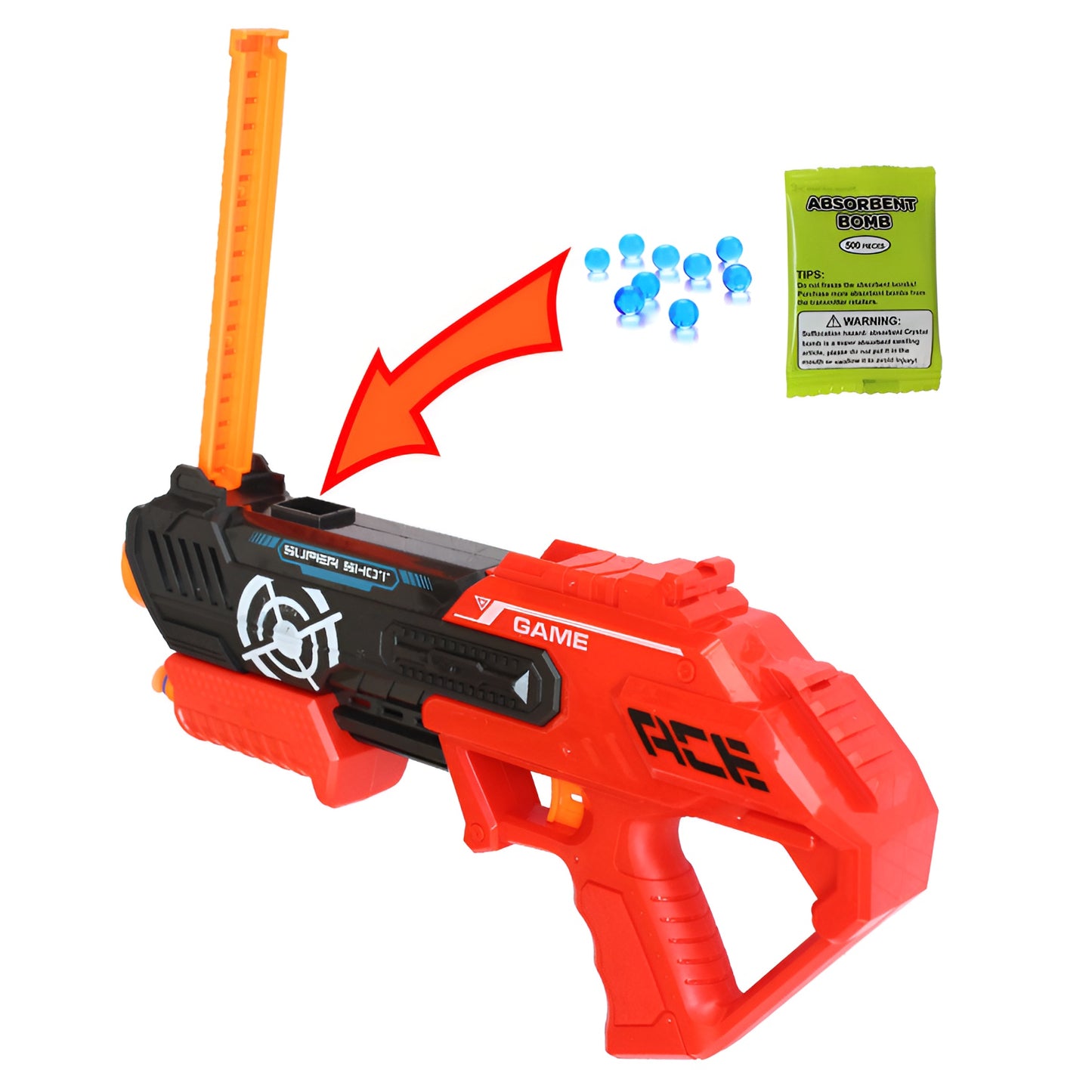 Max Attack Super Shoot 2 in 1 Water Bullets Gun Series
