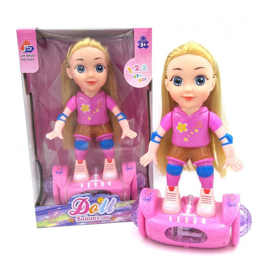 Musical Doll on Balance Car with Light and Music