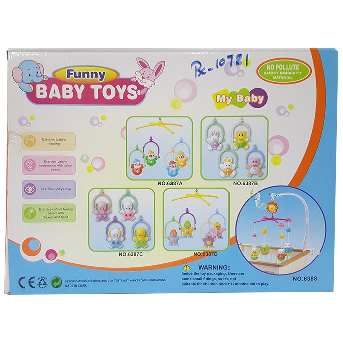 Cute Animals - Musical Baby Cot Mobile Hanging