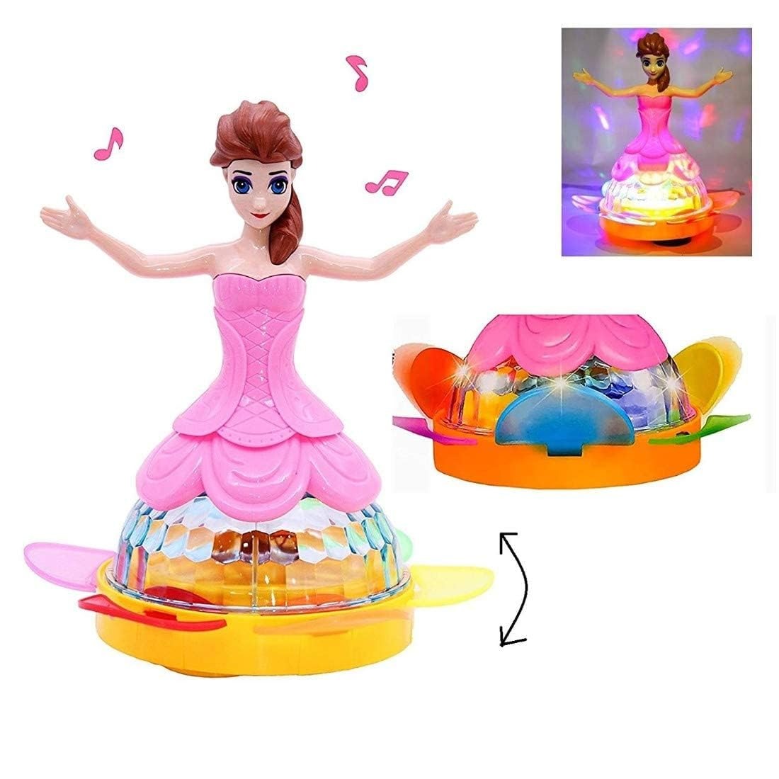 Dancing Barbie Doll Music and Flashing Lights and 360 Degree Rotating Sound