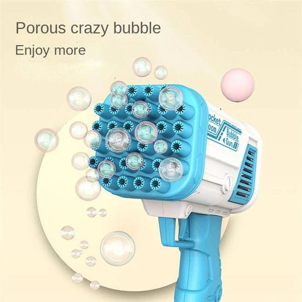 Space Rocket Bazooka Bubble Gun Toy 36 Holes