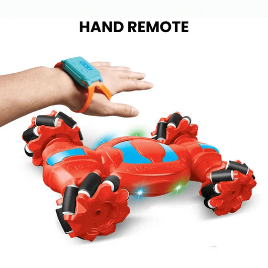 Hand sensor watch car stunt racing car with light and music and 360 rotate stunt tires