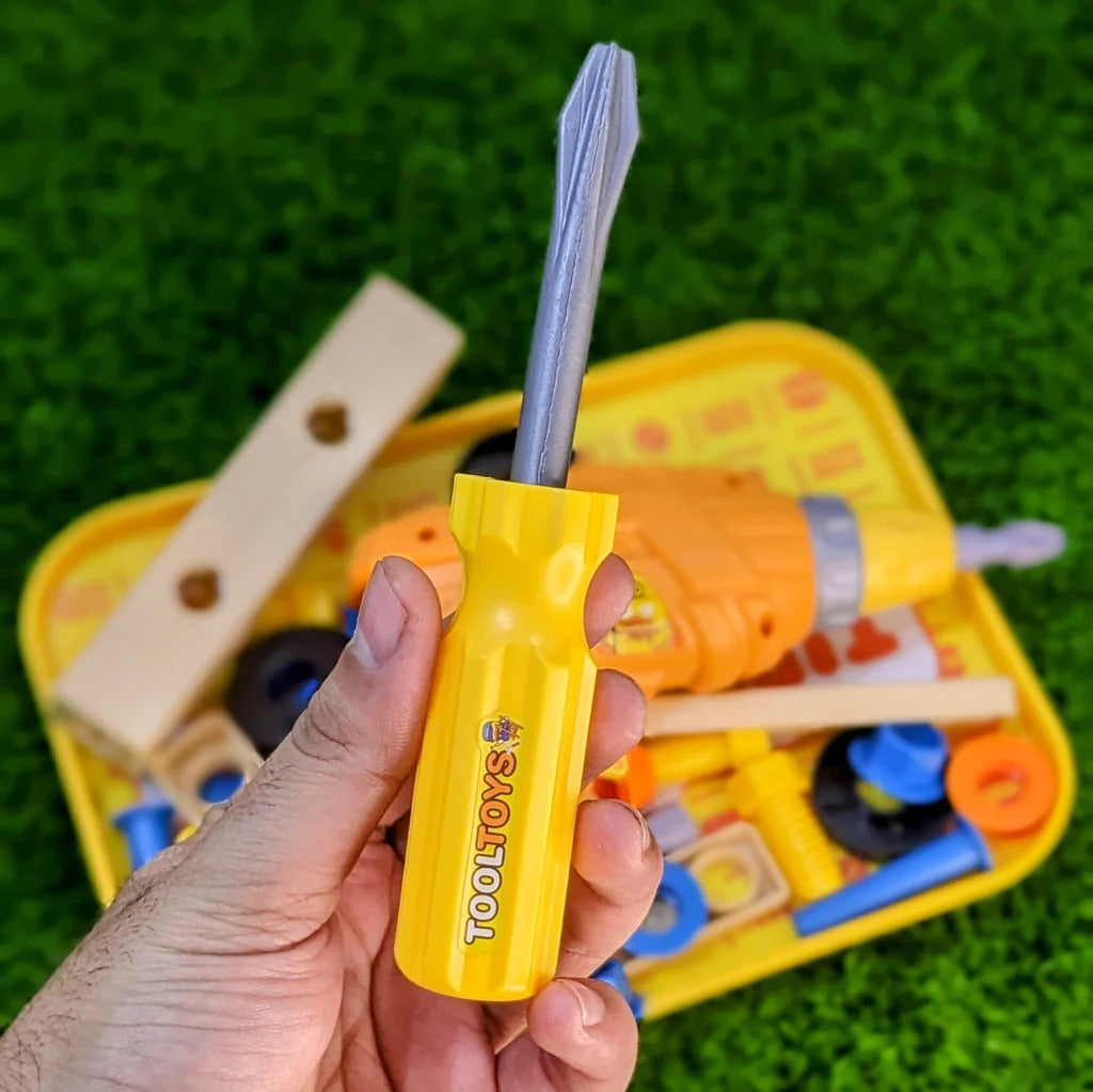 TOOL BOX WITH ELECTRIC DRILL – Kids Construction Toy Set