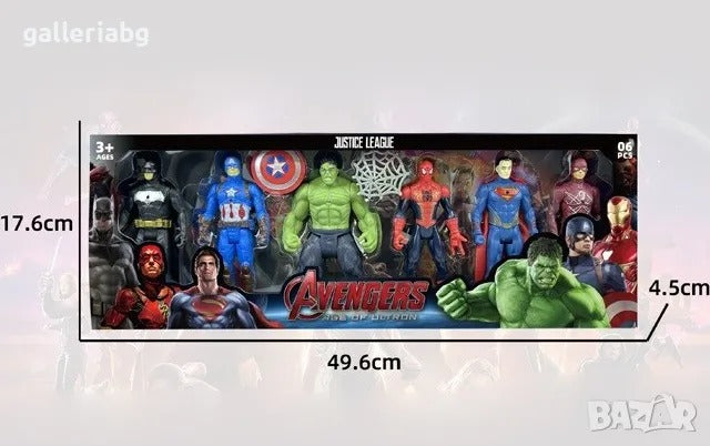 Avengers Super Hero Incredible Action Figures 6 Pcs