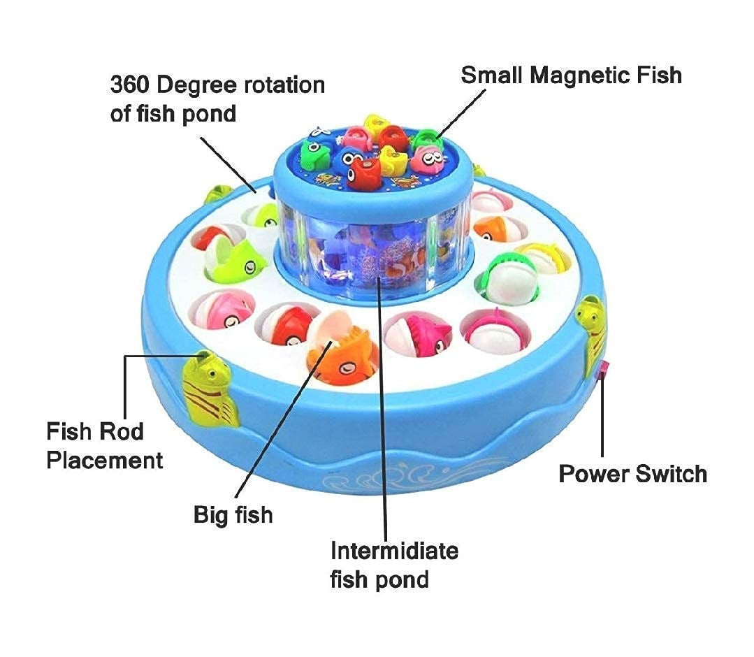 Fishing Game with 26 fish and Music and Light