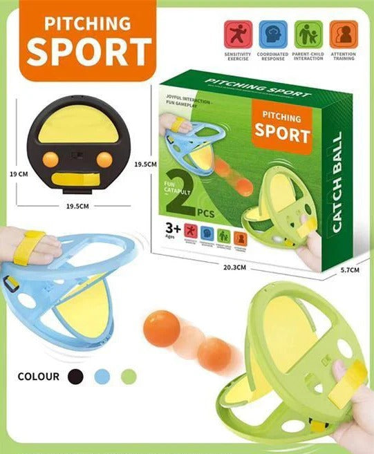 KIDS HAND CATCH & THROW BALL GAME - 2PC