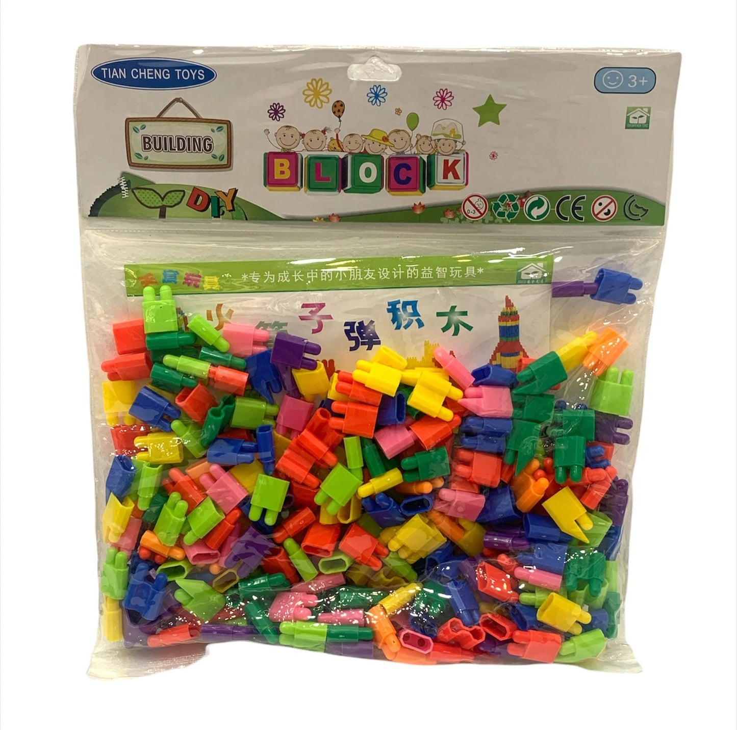 Educational Puzzle Rocket Head Shape Building