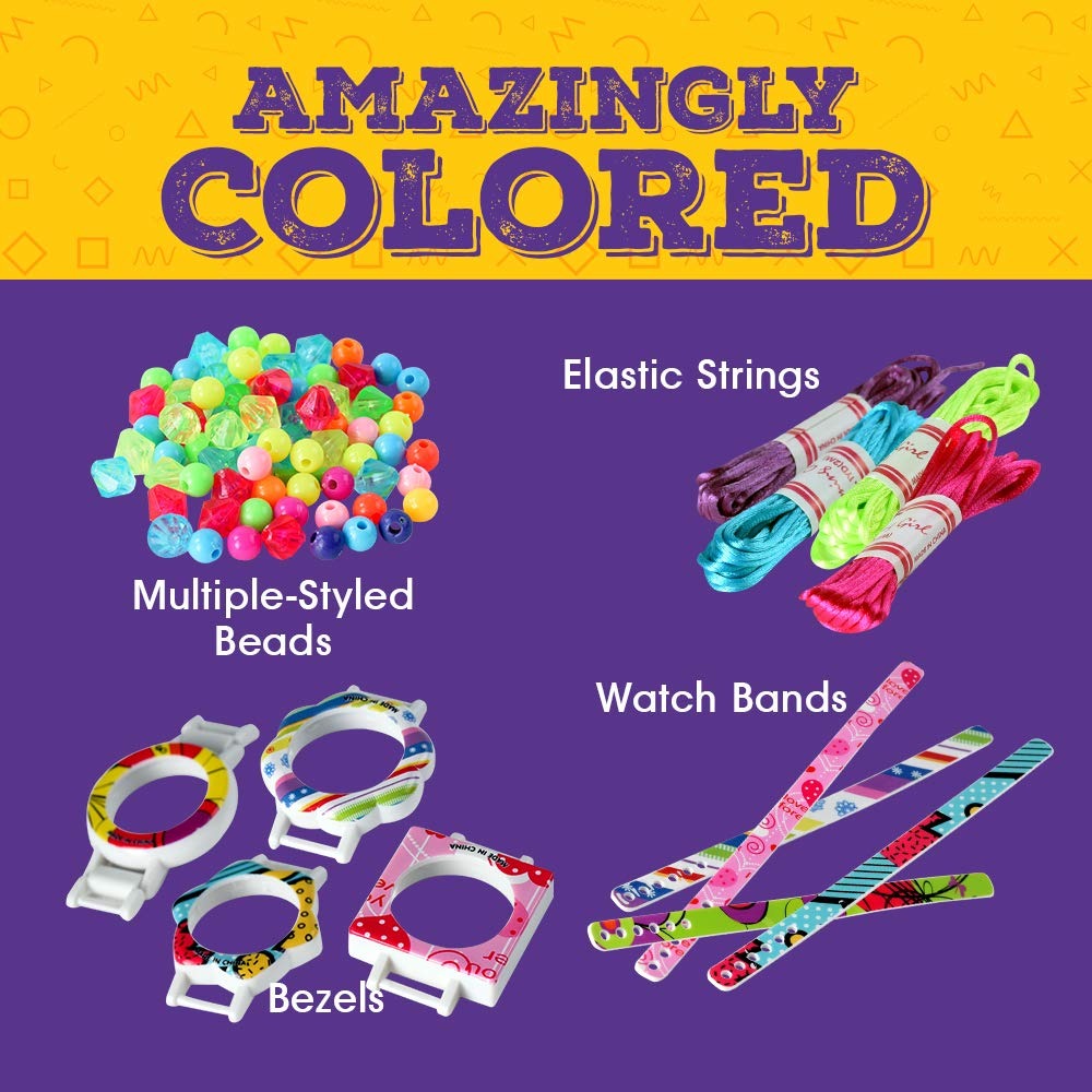 All in One Jewelry Making Activity Set - Easy to Use Create Your Own Design Bracelet & Watch toys