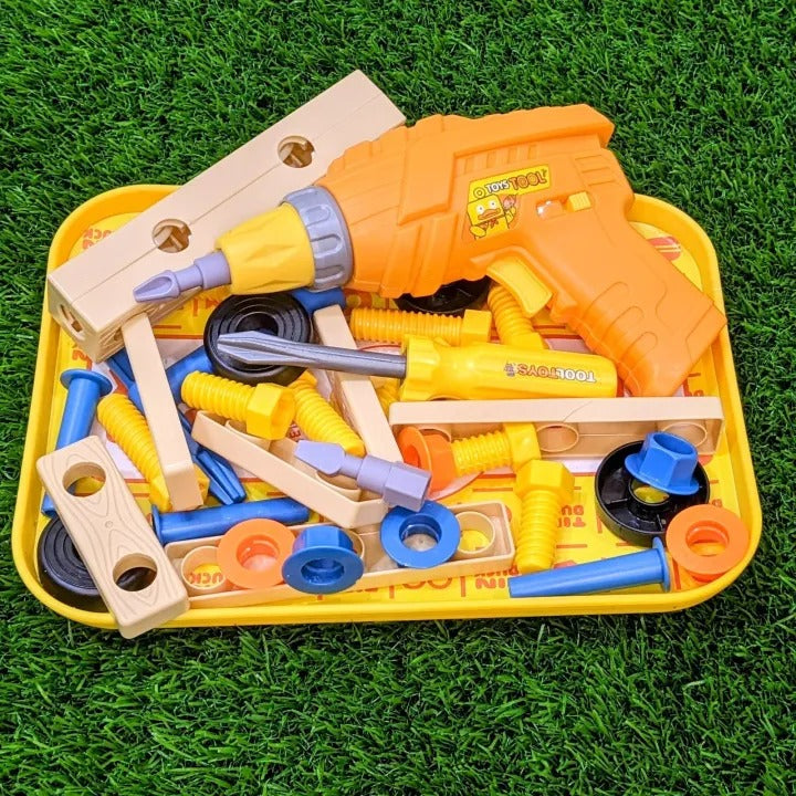 TOOL BOX WITH ELECTRIC DRILL – Kids Construction Toy Set