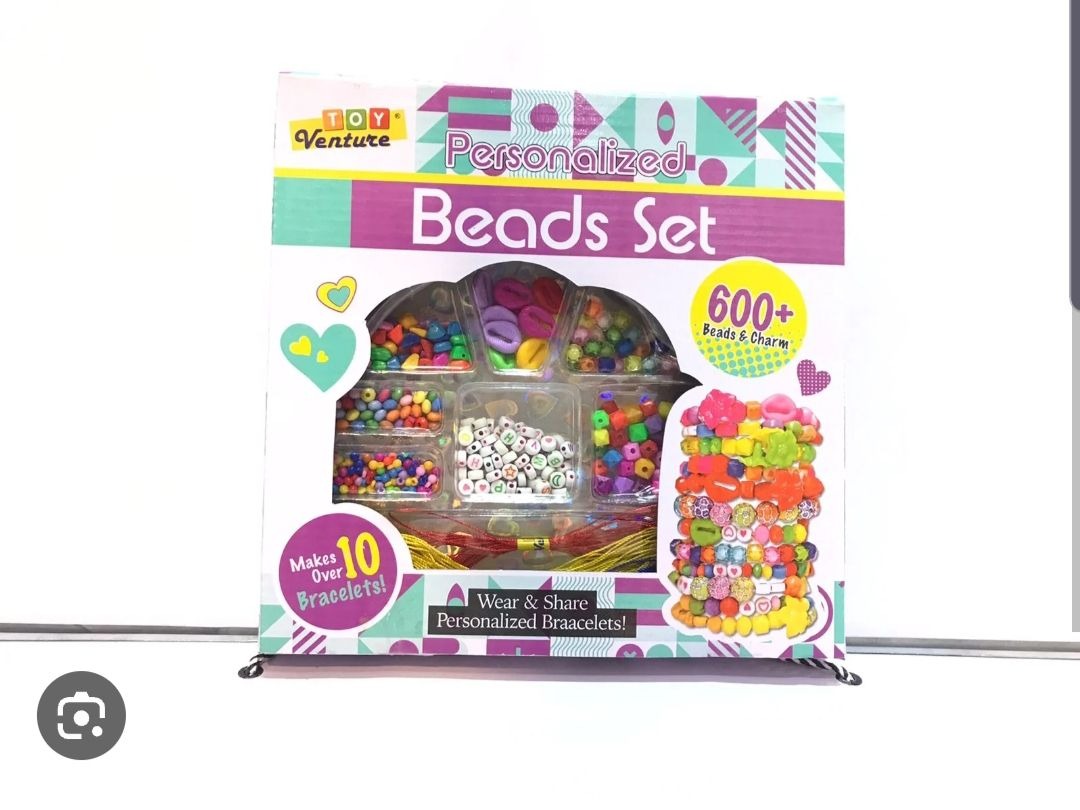 Personalized Beads Bracelets Set Make Over 10 Bracelets – 600+ Beads and Charm