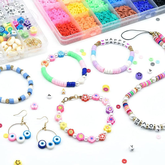 Personalized Beads Bracelets Set Make Over 10 Bracelets – 600+ Beads and Charm