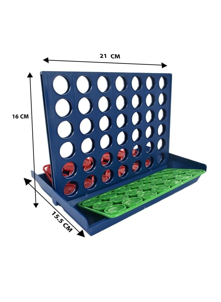 Connect Four-4 in the line Four-4 in a row - Board Puzzle Game for Children Adults, Educational Plastic Challenging Toy